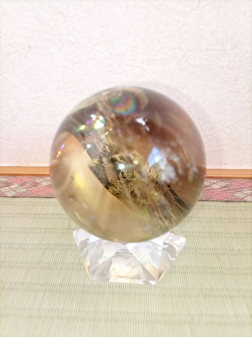 水晶丸玉　球体 置物　クリスタル　天然石 　パワーストーン