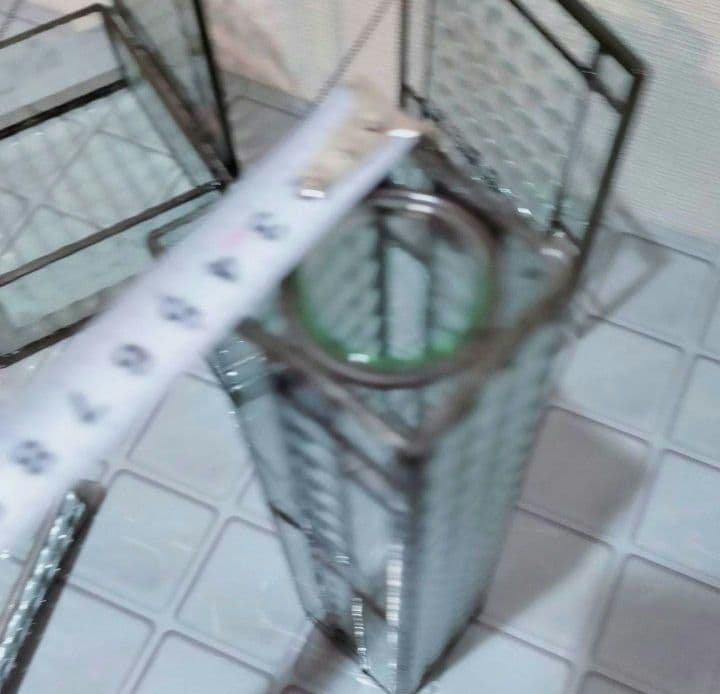 オシャレスなテンドグラス 花瓶 小物入れフタ付き ハガキ入れ 3個まとめ売