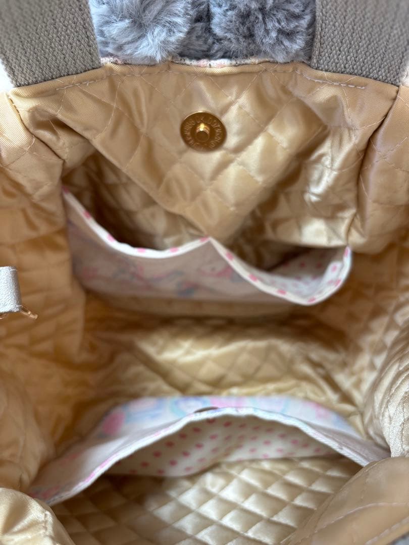 ね*】様 コヤンイサムチョン　ハンドメイド　ファーバッグ　ルミちゃん　グレーうさ