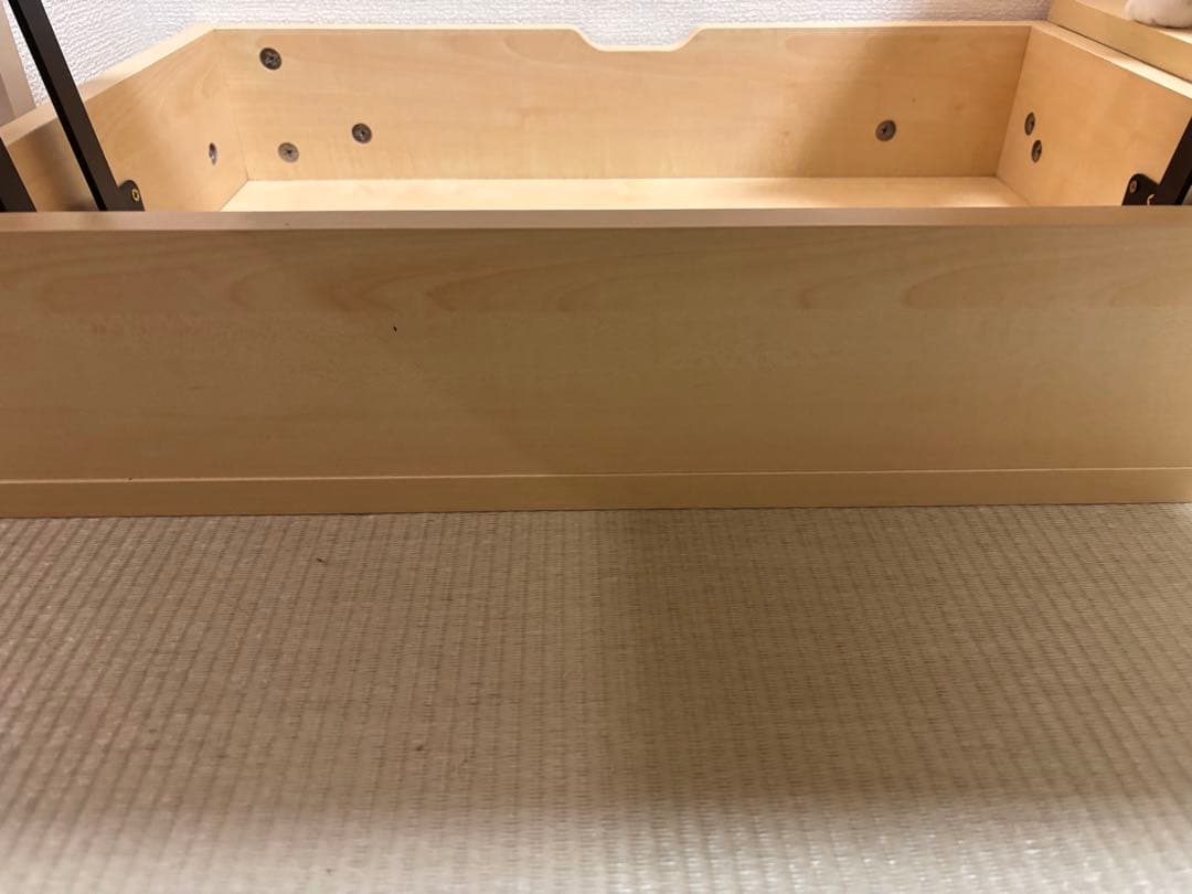 JKプラン 昇降式テーブル KKS-0025-WHNA ホワイト×ナチュラル