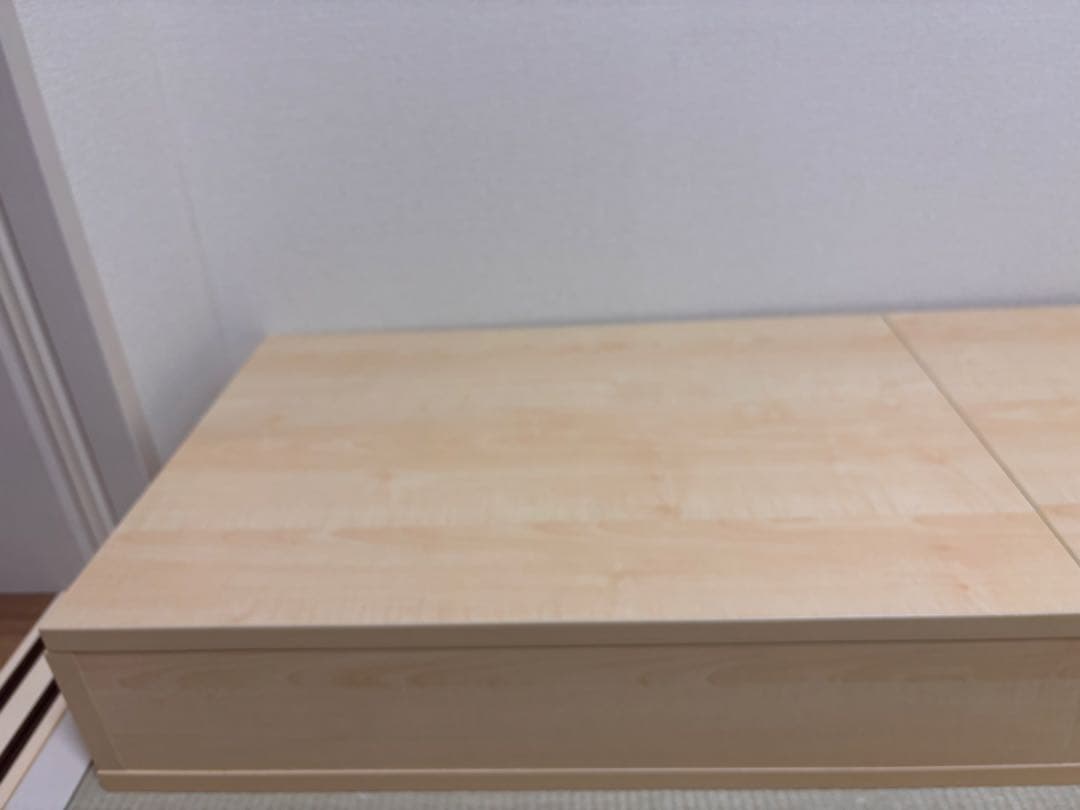 JKプラン 昇降式テーブル KKS-0025-WHNA ホワイト×ナチュラル