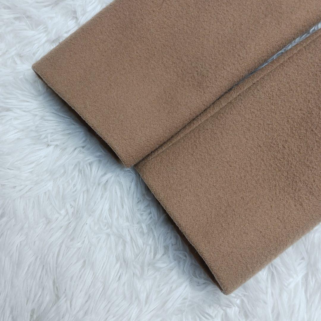 バーバリーブルーレーベル　ウールロングコート　ノバチェック　キャメル　サイズ40