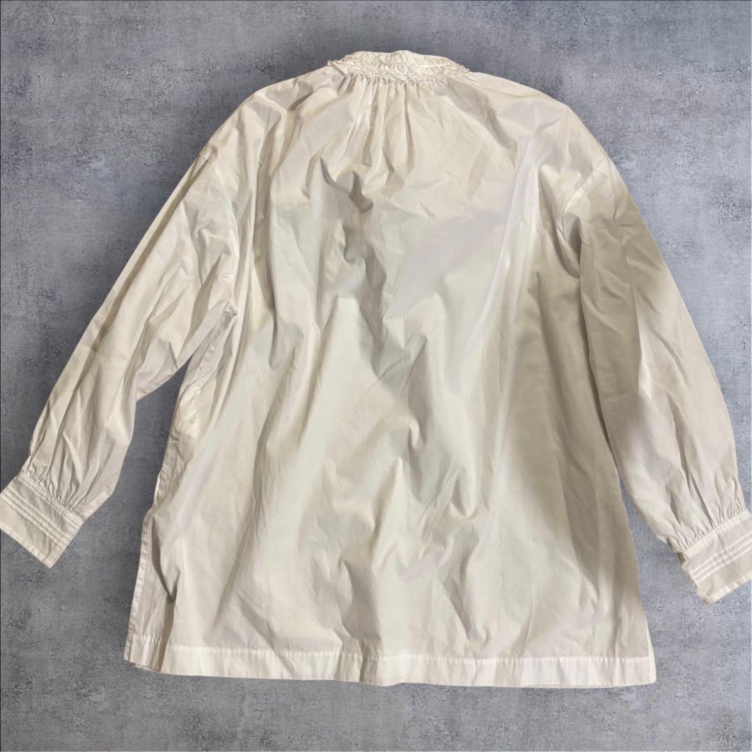 美品tao COMME des GARCONSギャルソン　フリルタイ ブラウス白