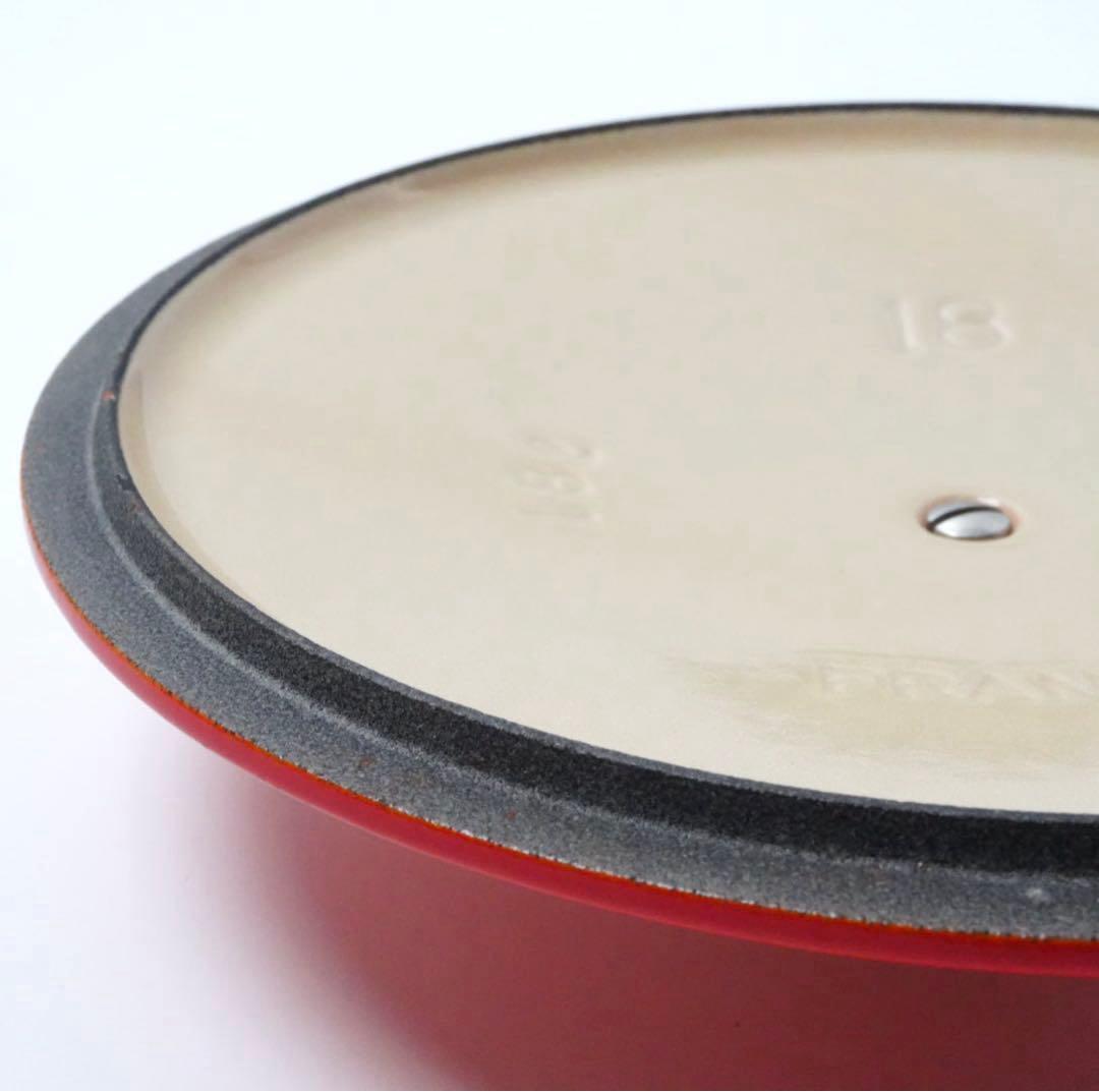 【極美品】LE CREUSET　ココット ロンド オレンジ　18cm