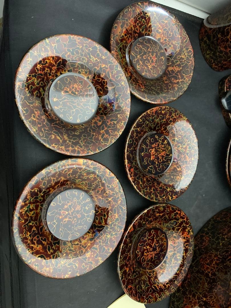 新品未使用 津軽塗 天然木伝統工芸品 茶道具セット 茶びつ茶托茶筒茶匙急須台