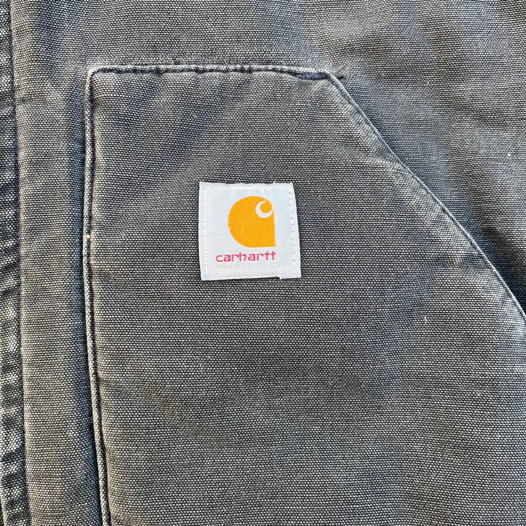 Carhart ダックベスト極上フェードブラック XL USA製