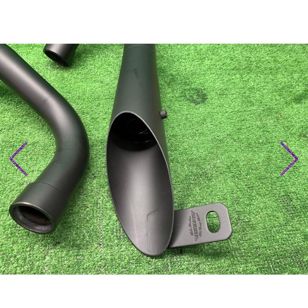 GS400 WING管　ウイング管　ハス切り　艶消し黒　吸い込み　ザリ　ゴキ