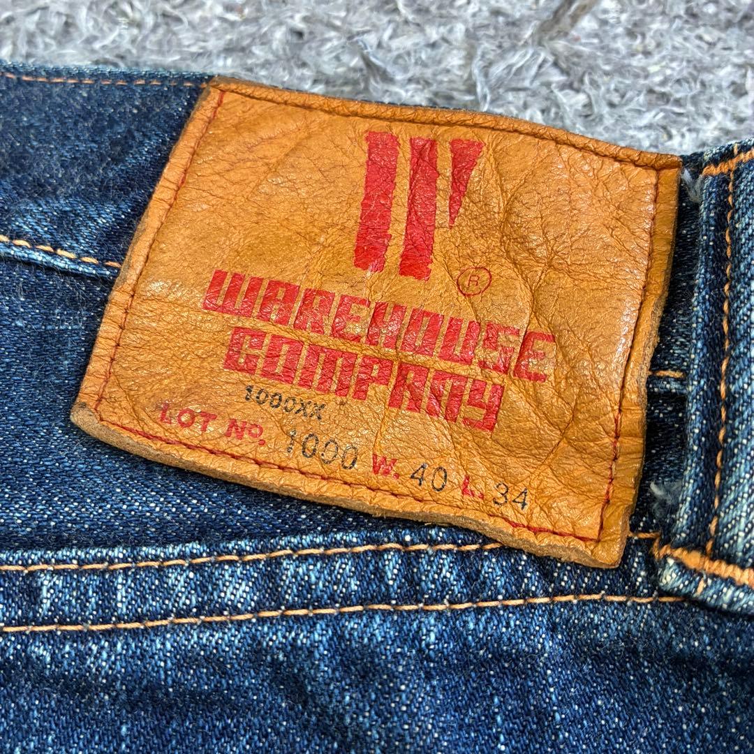 【希少サイズ】WAREHOUSE 1000XX DSB セルビッチデニム W40