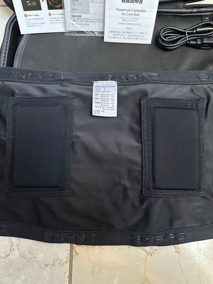 【美品】MTG SIXPADパワースーツコアベルトSE-BS-14C-LサイズL