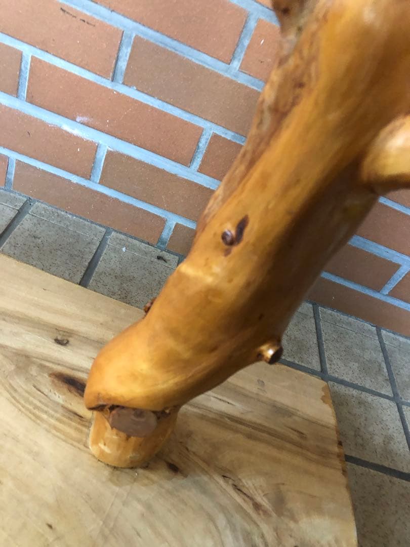 G 天然木　コーヒーテーブル　ヴィンテージ　木製　花台　フラワースタンド　レトロ