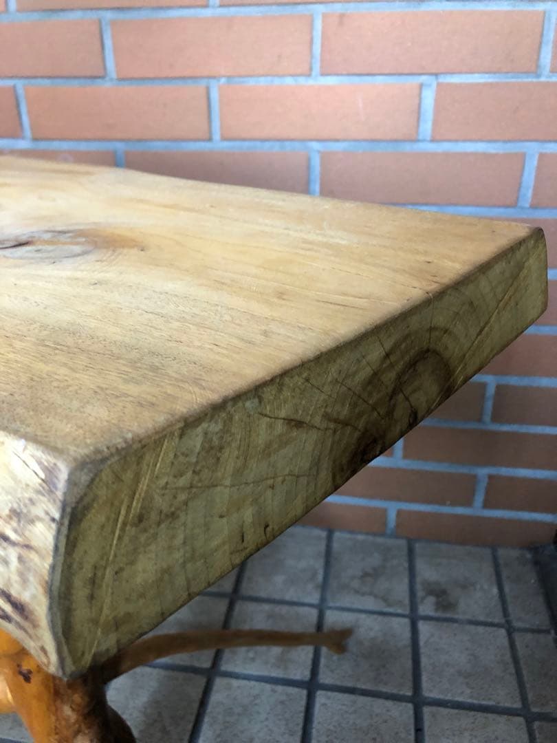 G 天然木　コーヒーテーブル　ヴィンテージ　木製　花台　フラワースタンド　レトロ