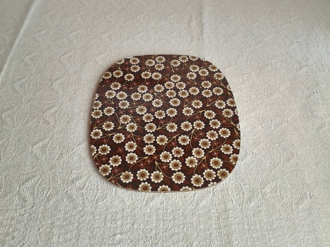 【まーちゃんさま】vintage tray ❀ ブラウン小花の クラシカルトレー