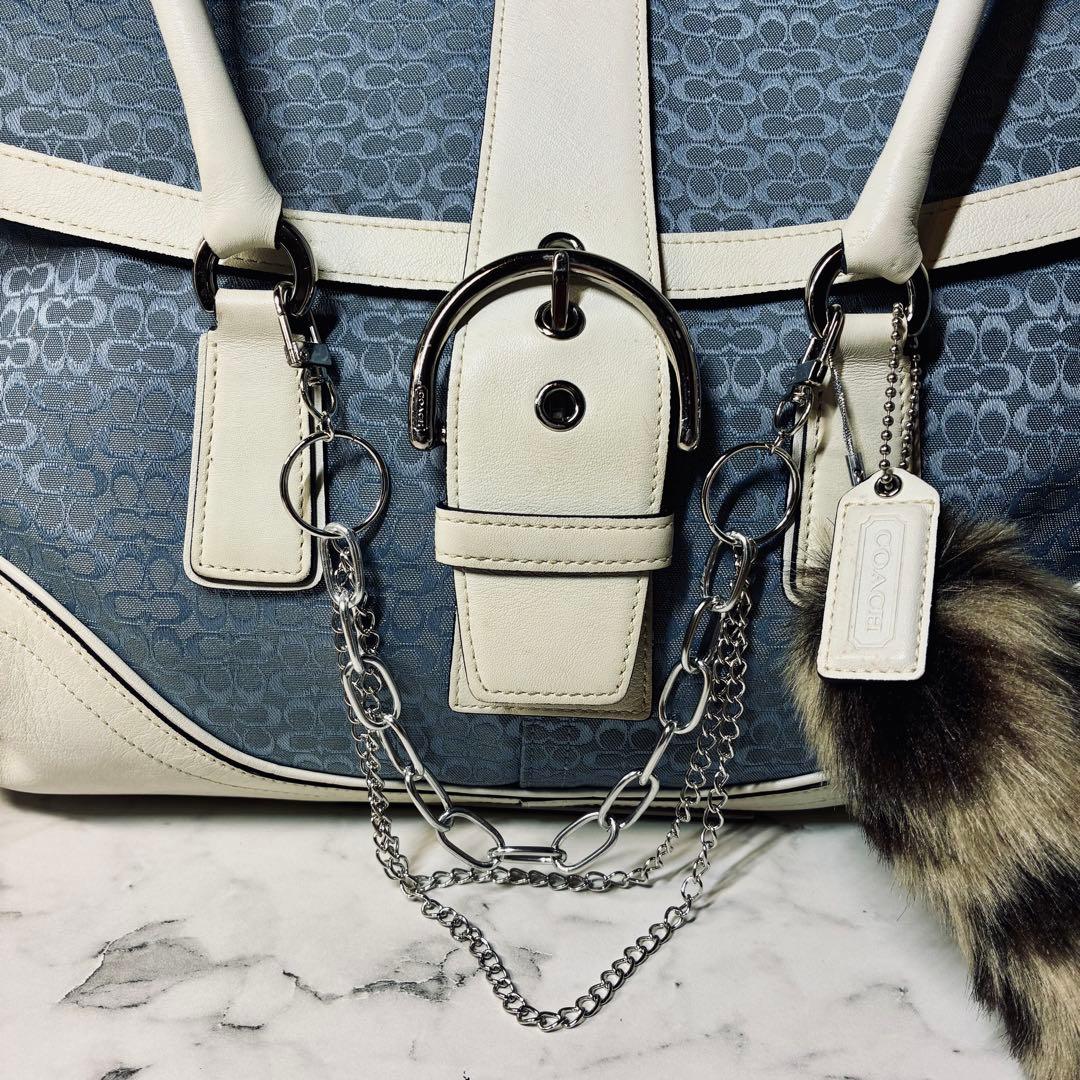 バッグ coach signature shoulder bag y2k