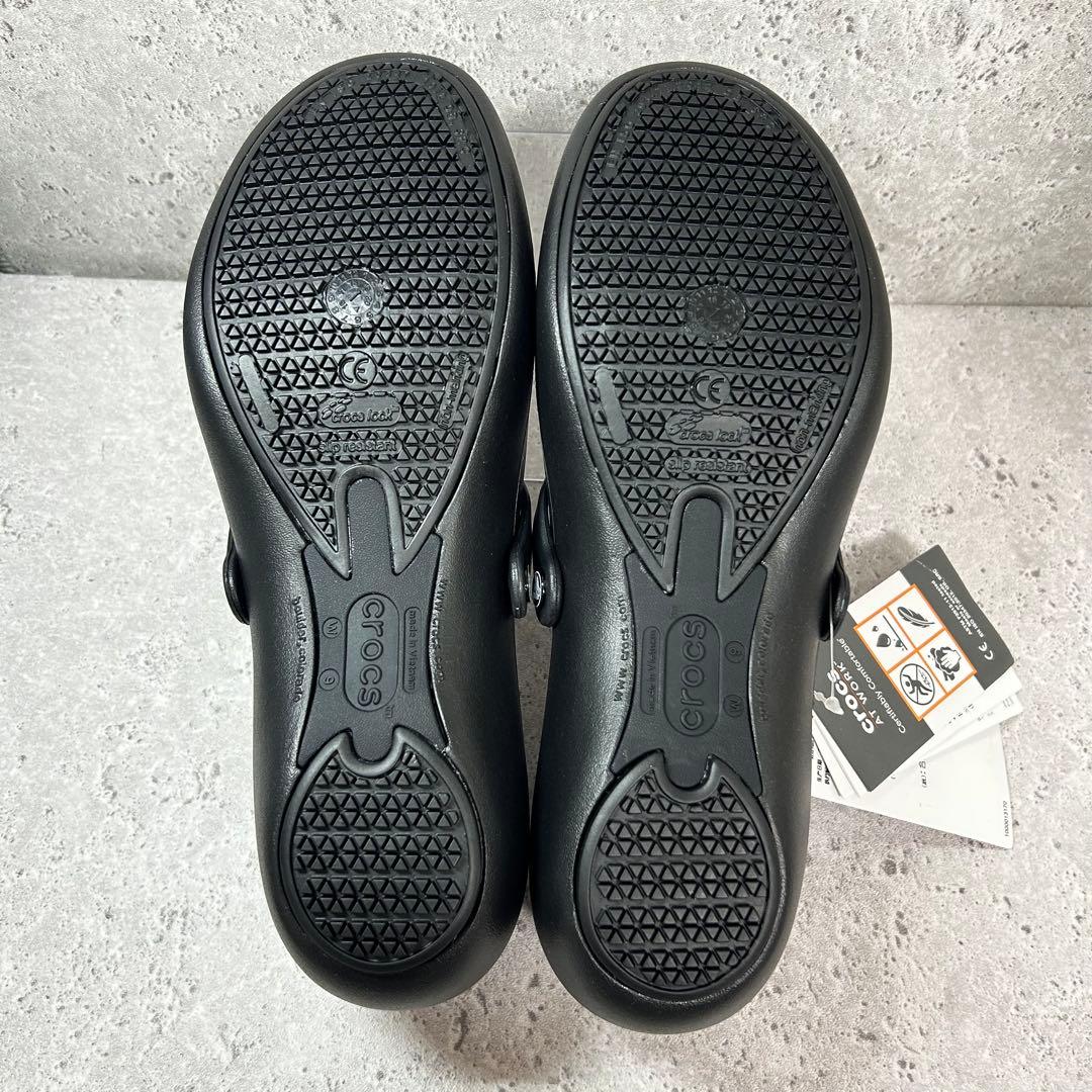 【タグ付き新品】クロックス アリスワーク 黒 W9 25.0 メリージェーン