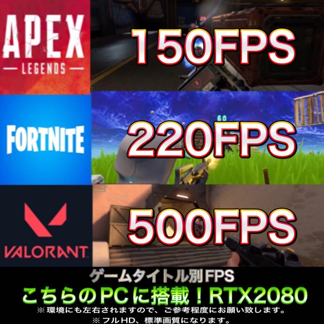 【激安】 RTX2080搭載すぐに使えるゲーミングPCフルセット