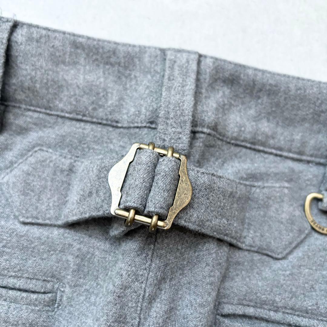 BEAMS GOLF ビームスゴルフ ロングパンツ 表微起毛 ロゴ グレー S