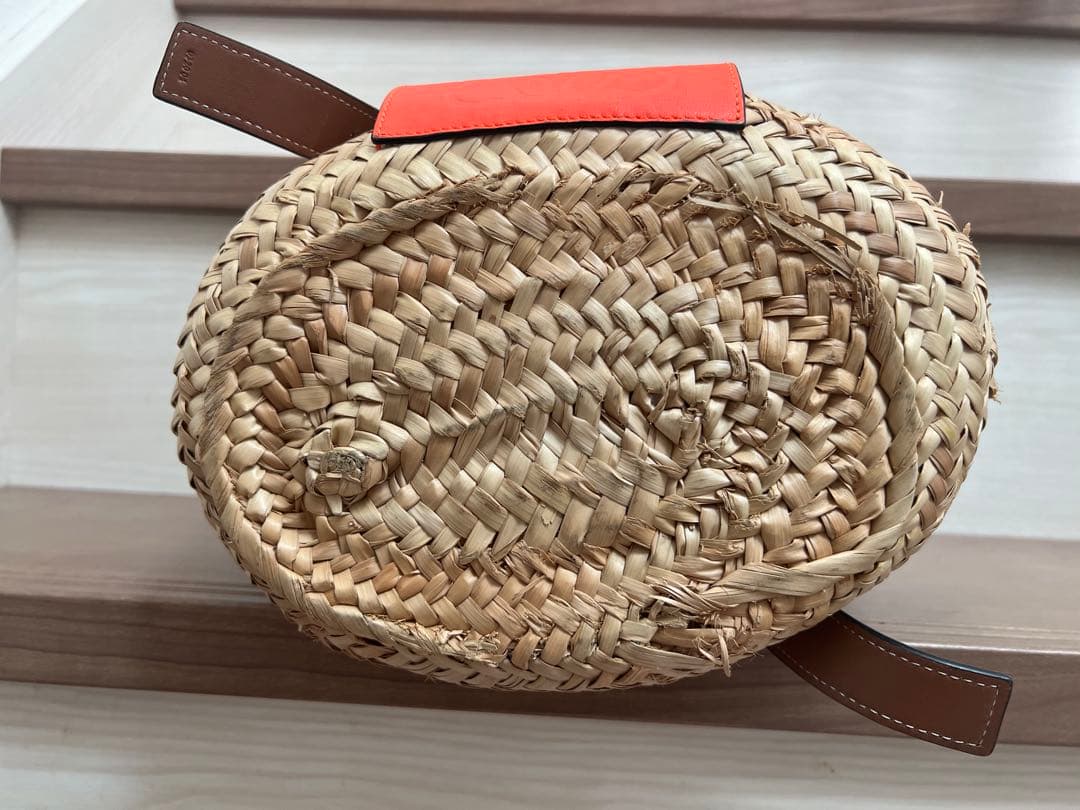 LOEWE ロエベ　カゴバッグ　かごバッグ　オレンジ