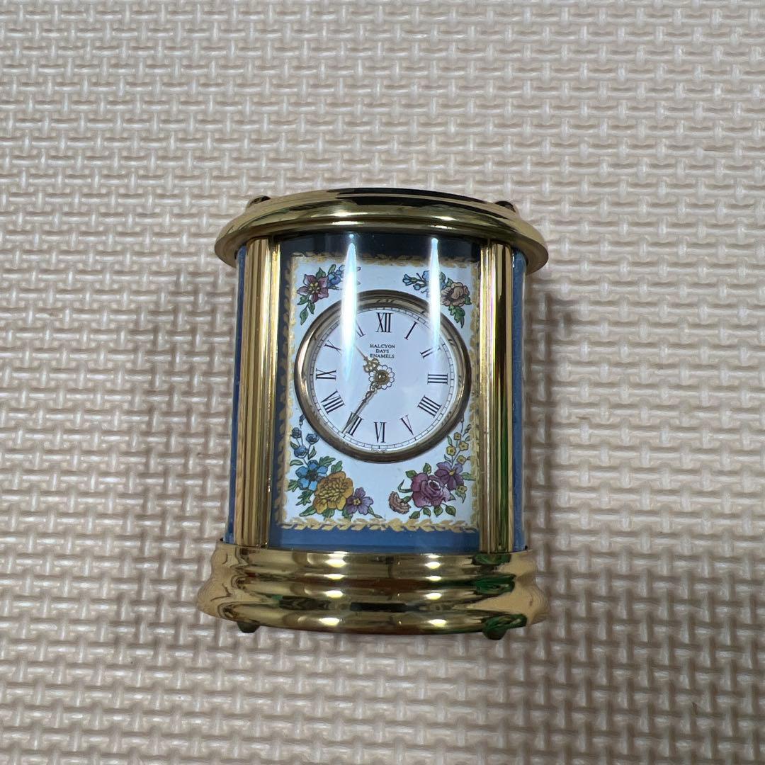 Halcyon Days エナメル置時計