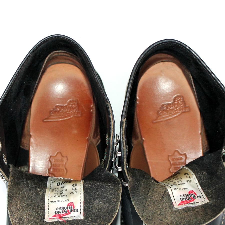 廃番 Red Wing 9070 ラウンドトゥ ワークブーツ ブラックハーネス