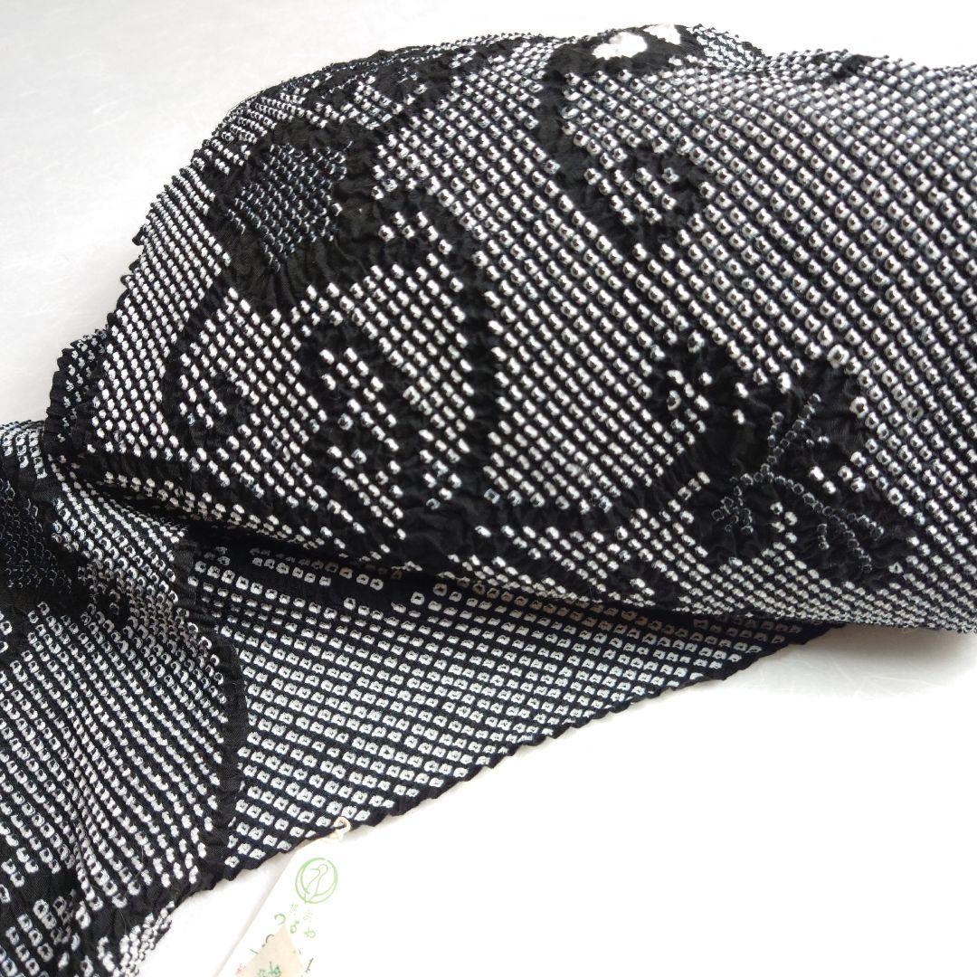 綿 反物 浴衣 黒 有松鳴海絞り ヨーロピアン唐草 有松絞り 愛知県絞り工業組合