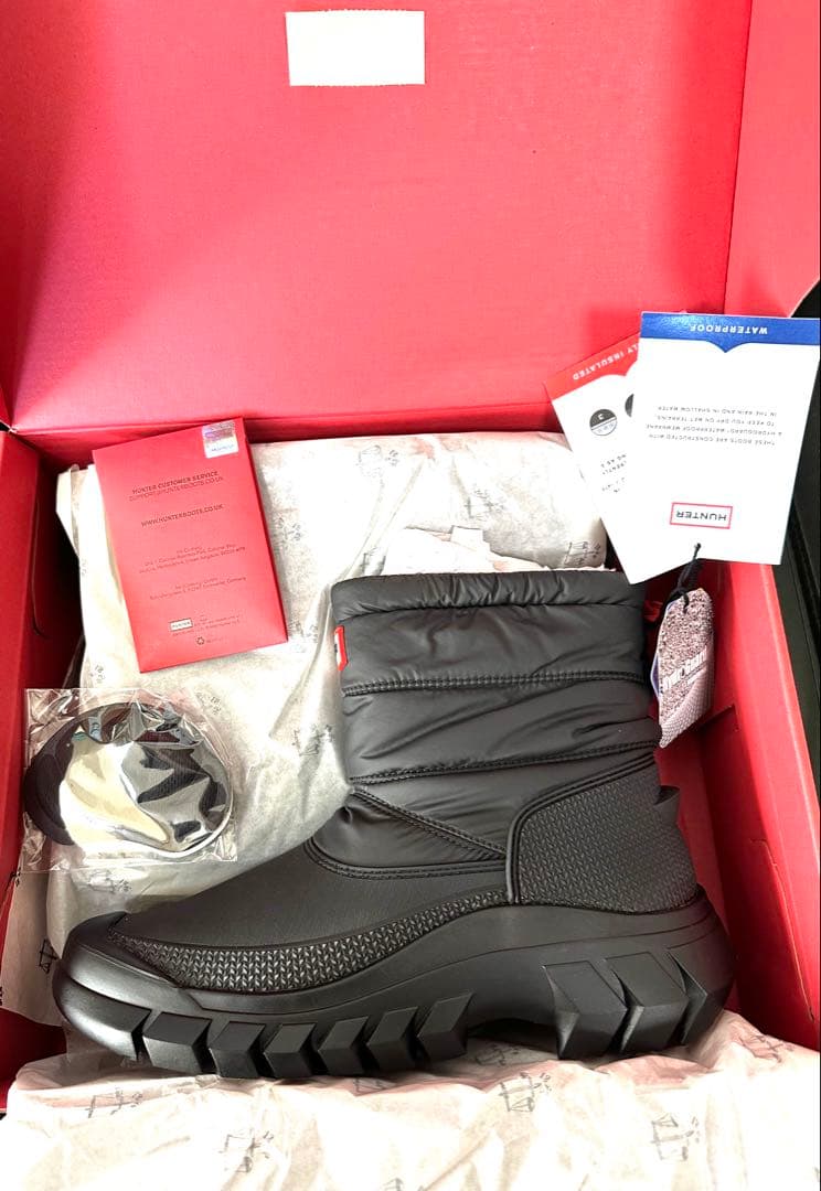 新品超人気 HUNTER スノーブーツ ショート (24cm) 防水防寒