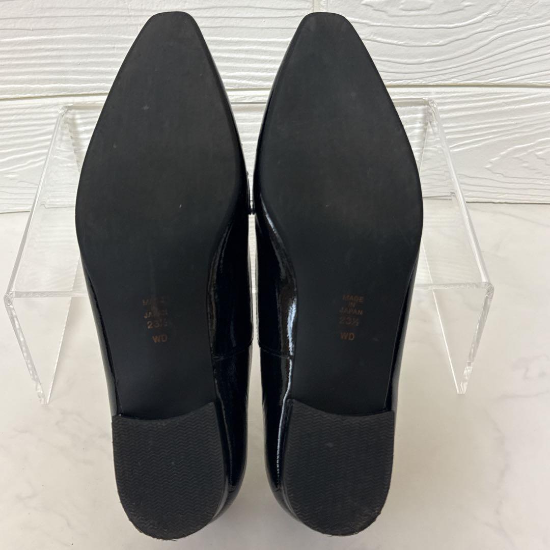 yu ダイアナ エナメル タッセル ローファー 23.5 黒 本革 レザー