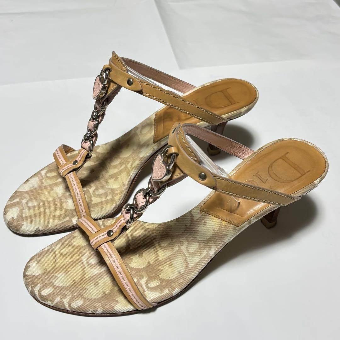 Christian Dior ミュールサンダル　トロッター柄