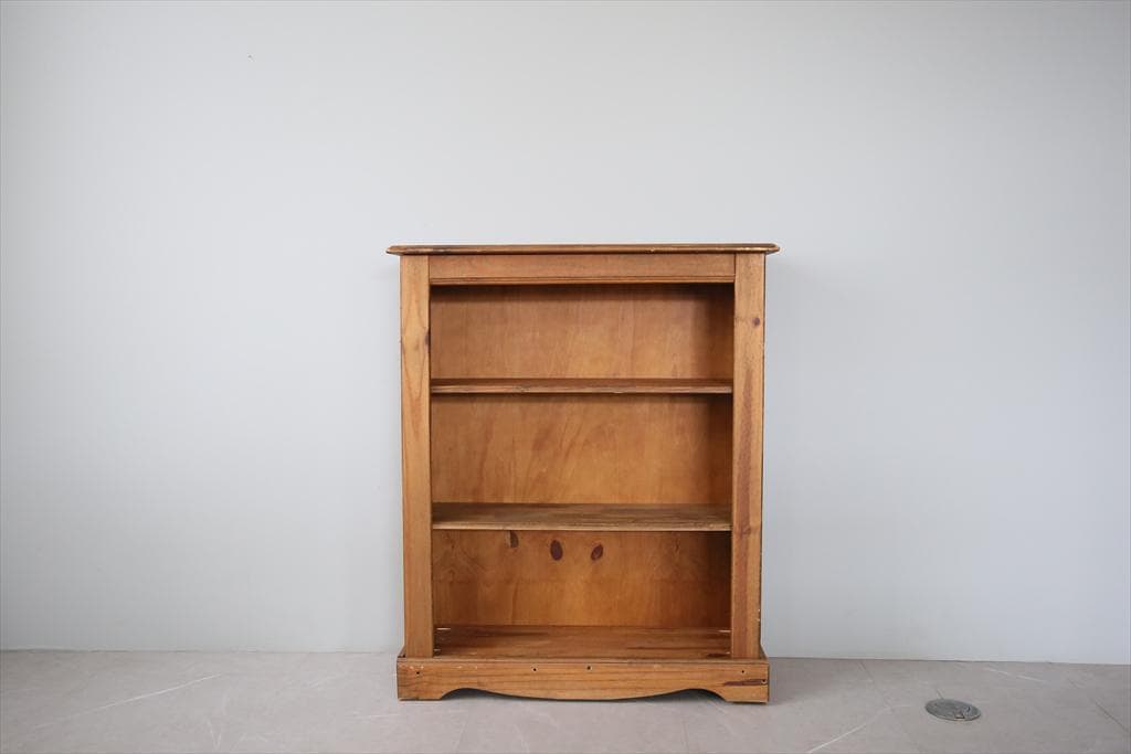 英国アンティーク木製ブックシェルフ/本棚/飾り棚/ラック/花台(91-182-1