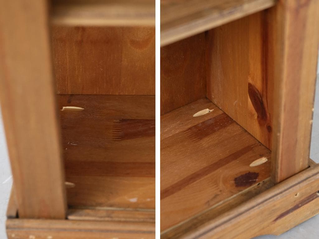 英国アンティーク木製ブックシェルフ/本棚/飾り棚/ラック/花台(91-182-1