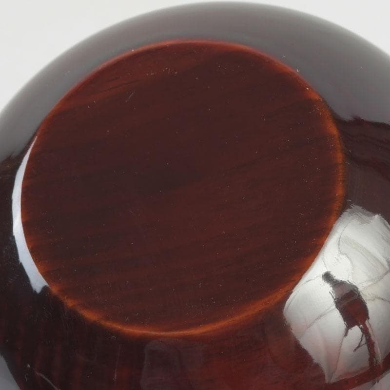 茶道具　塗師　安田春仁作　老松茶入　仕覆付　共箱　V　9691