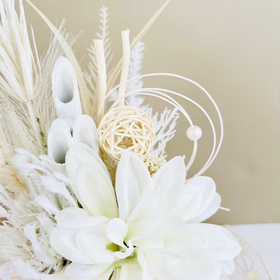 お正月飾り 門松 白 モダン門松 ハンドメイド 中201