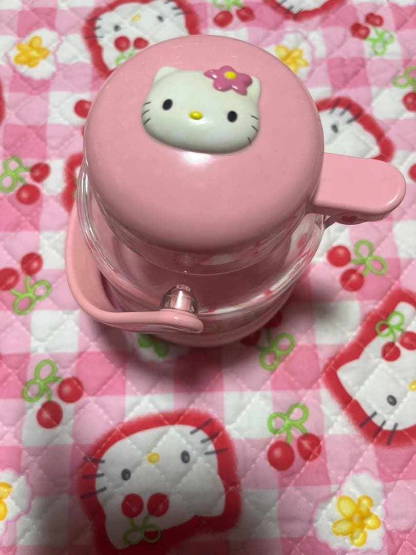 レア　キティ　キッチン　シュガーポット　缶　いちご　赤　カオハナ　千鳥　ケース