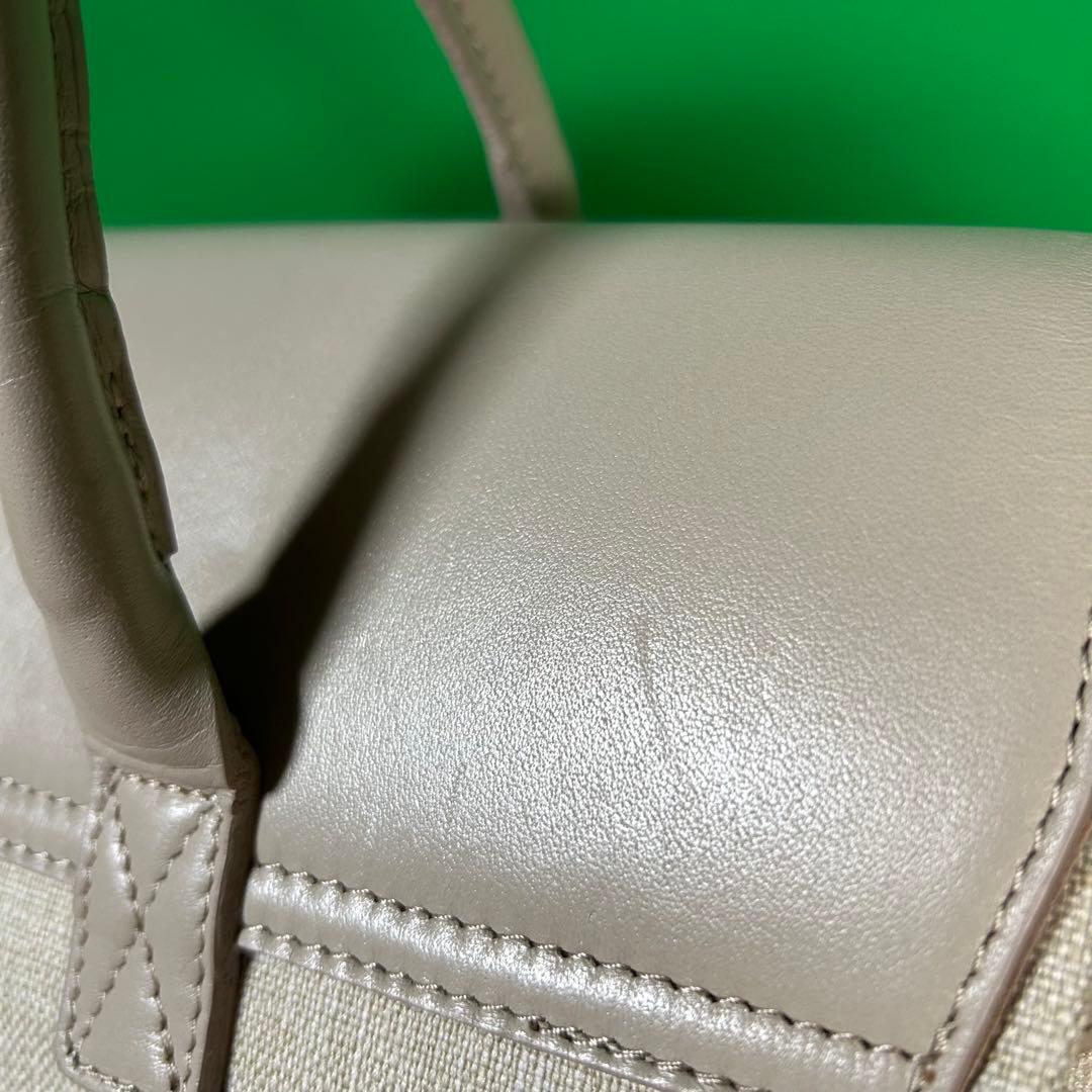 アルベロベロ　ハンドバッグ　2way ショルダーバッグ　ベージュ　刺繍　ビーズ