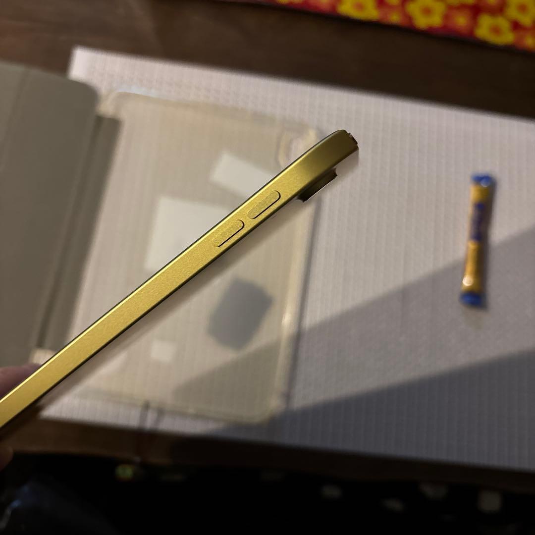 iPad イエロー カバーとステッカー付き