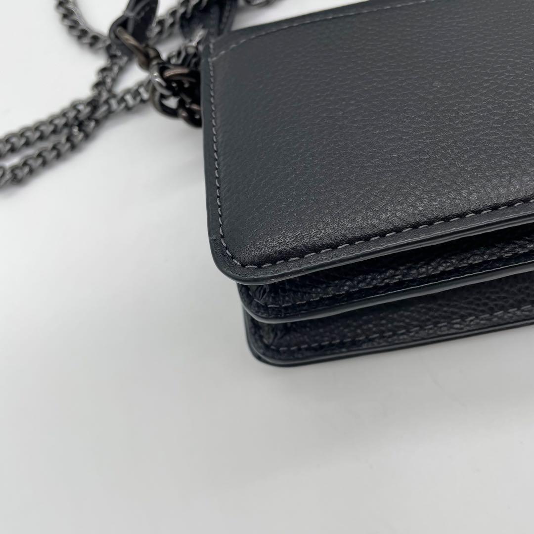 【美品】コーチ　タビー　2way バッグ　チェーン　レザー　ブラック