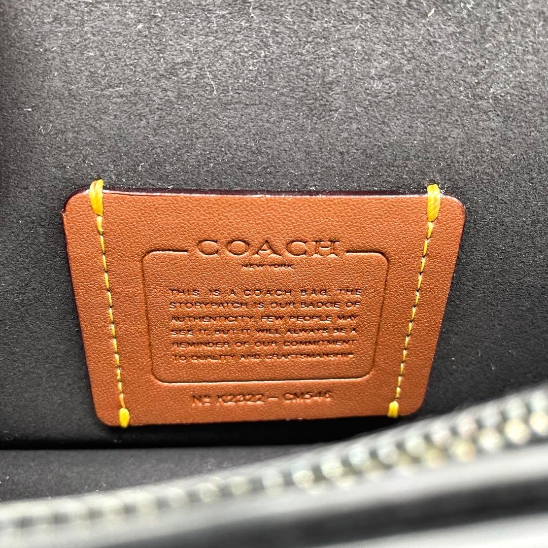 【美品】コーチ　タビー　2way バッグ　チェーン　レザー　ブラック