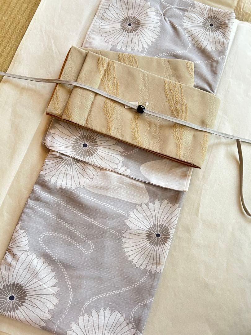 新品 未使用⭐︎大人の浴衣と金魚の帯セット⭐︎新作速乾⭐︎ニュアンスカラー⭐︎最新のお色