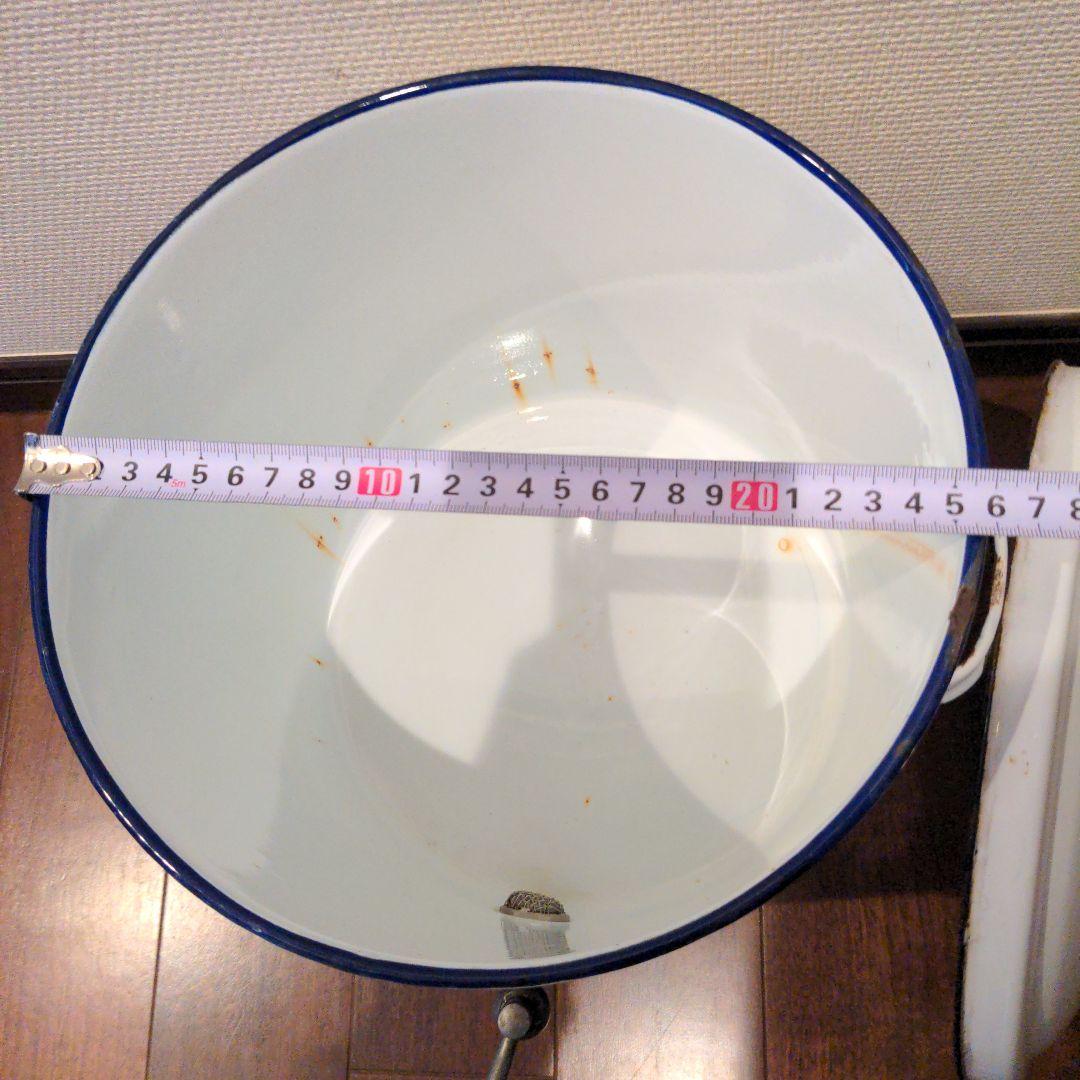 昭和レトロ　ホーロー　琺瑯　タンク　ウォータージャグ　ポット　水瓶　コック付き