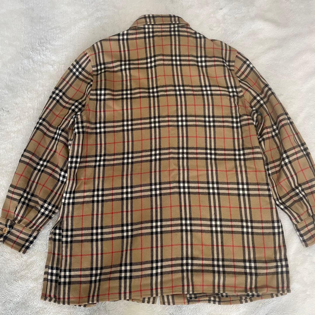 バーバリー　ノバチェック ウール カシミヤ混　シャツ