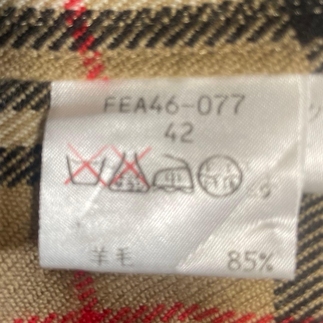 バーバリー　ノバチェック ウール カシミヤ混　シャツ