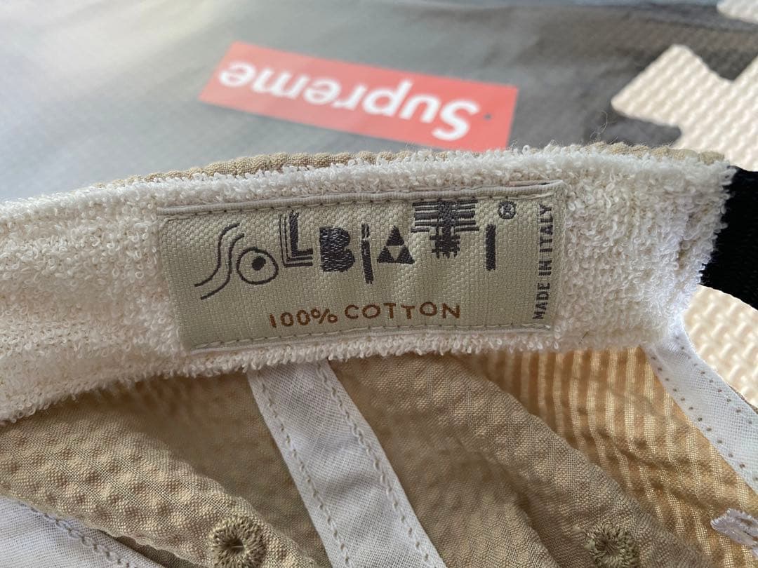 帽子 Supreme Seersucker S Logo 6-Panel \"Tan\"
