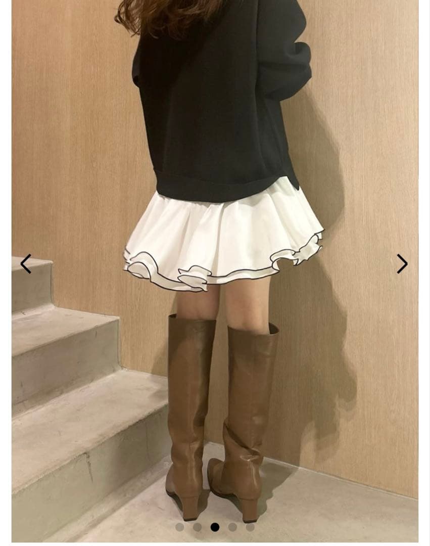 【新品未開封】【lily brown】シャツドッキングフリルミニワンピース