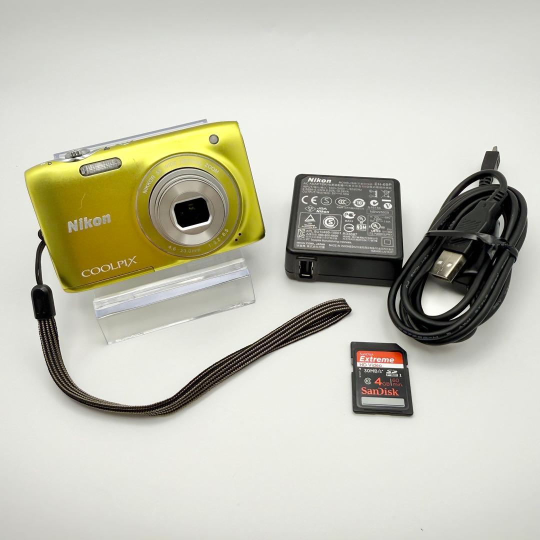 【動作OK】Nikon COOLPIX S3100 SDカード付　希少カラー