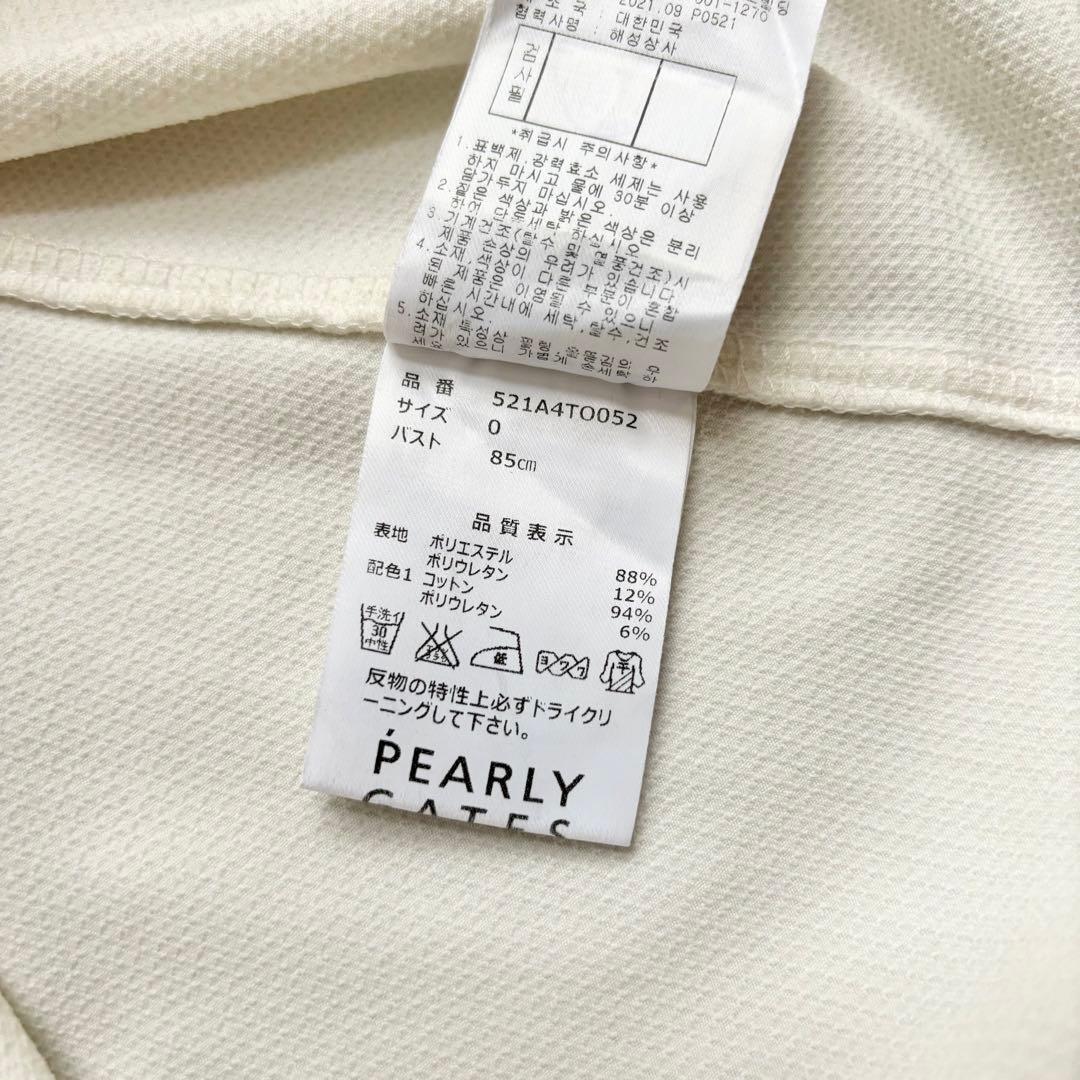 PEARLY GATES 韓国パーリーゲイツ 長袖シャツ ロゴチャーム 刺繍 0