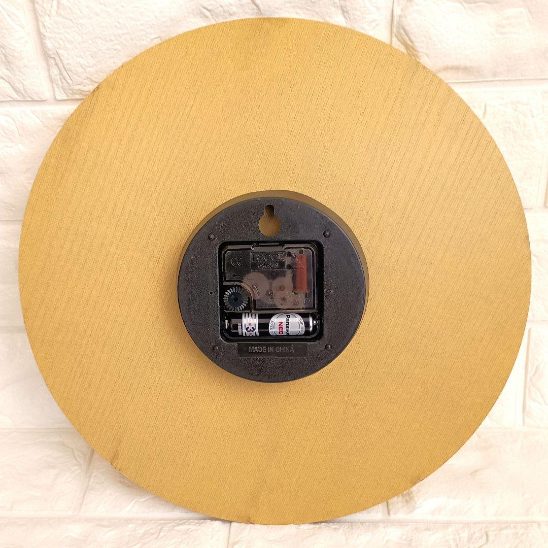 デザイン ウォール クロック イエロー 円形 掛時計 オシャレ