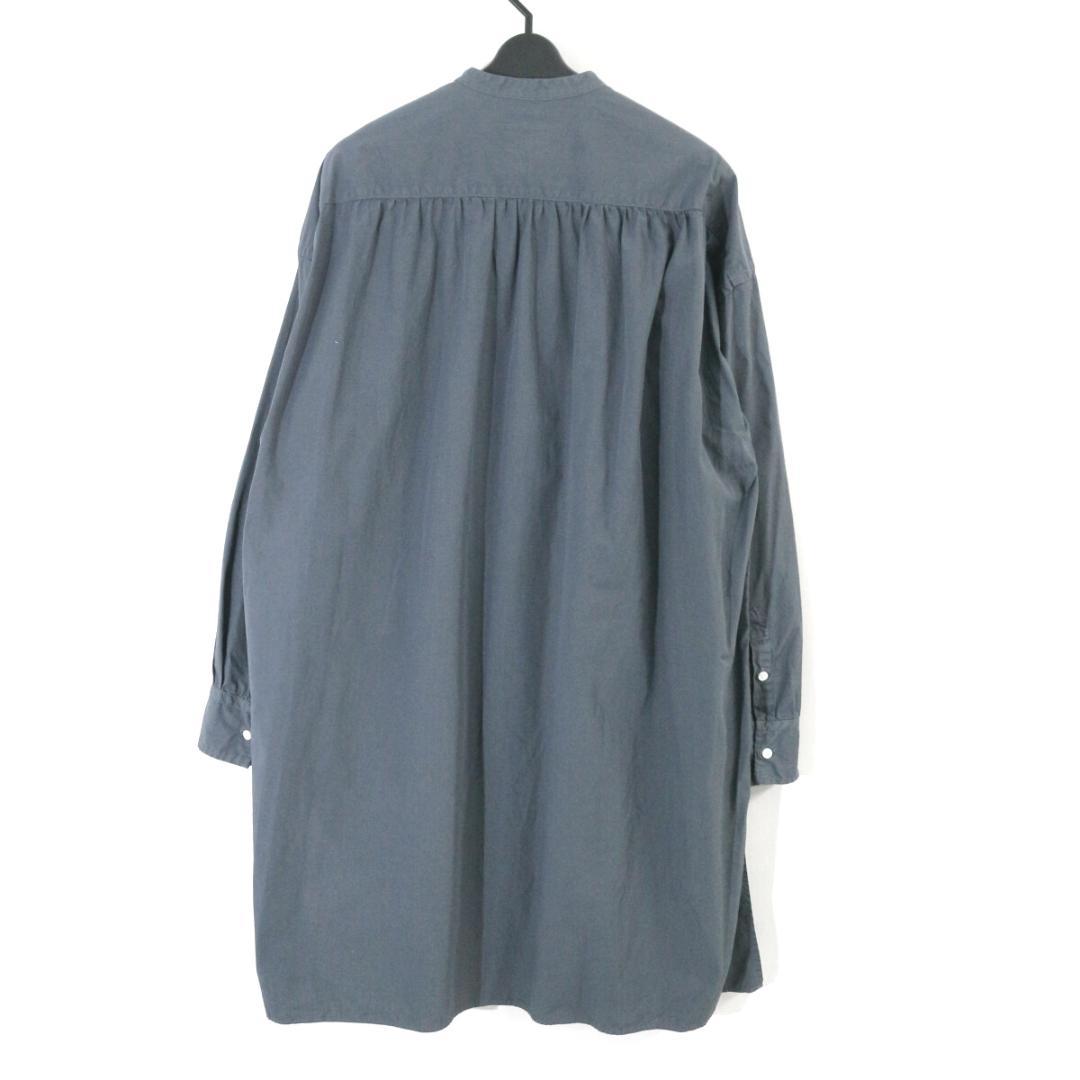 トゥジュー 24AW ガーメントダイコットンポプリンタキシードロングシャツ