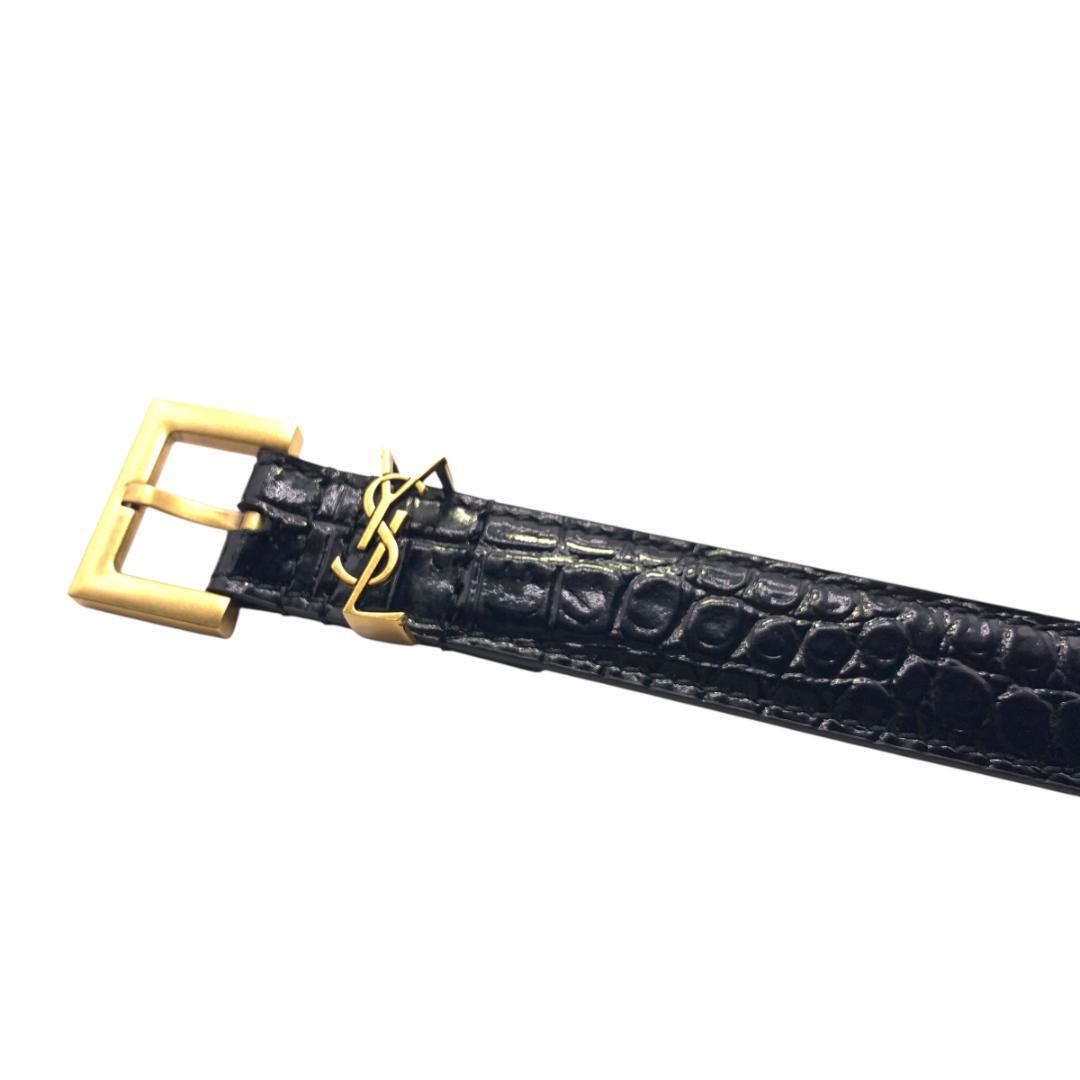 美品★YSL イヴサンローラン　細いベルト73-83ｃｍ