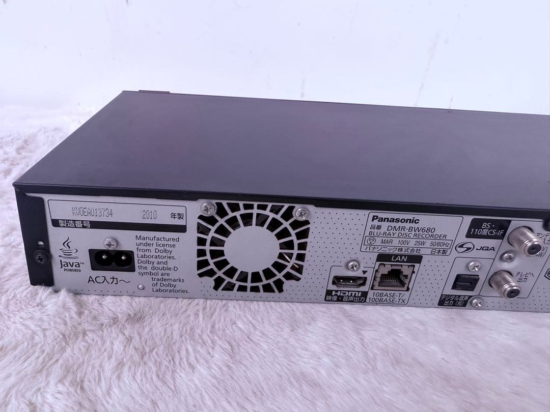 すぐに視聴可能♪Panasonic Blu-ray DIGA DMR-BW680