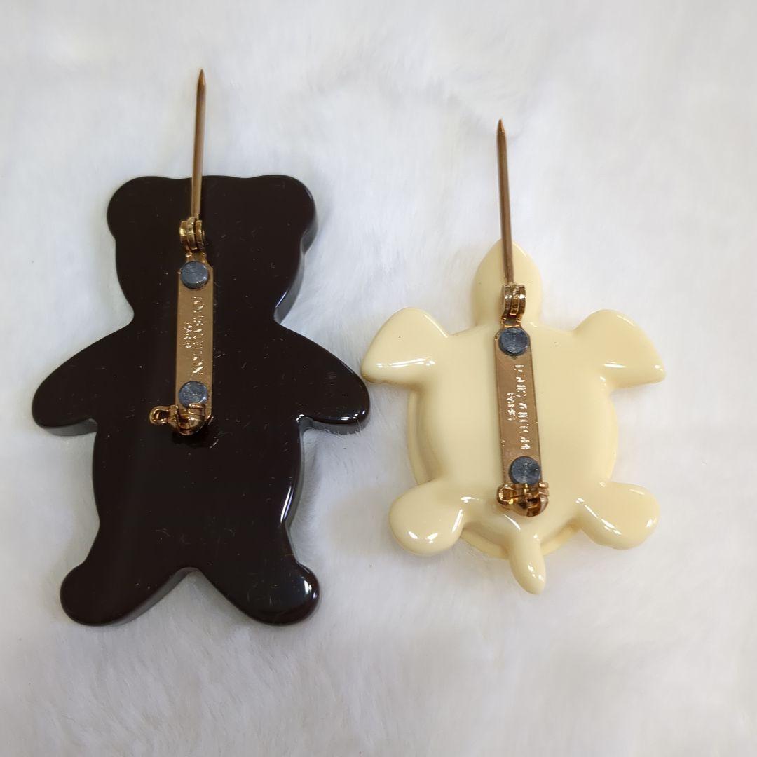 美品 ルイヴィトン LOUIS VUITTON ブローチ 熊 亀 クマ カメ