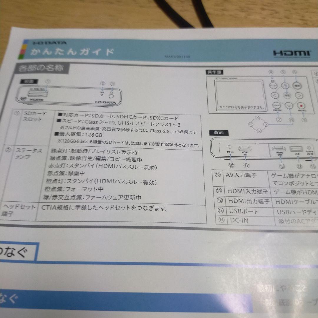 I-O DATA GV-HDREC ビデオキャプチャー HDMIケーブル付き